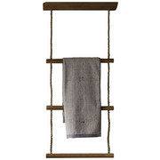 Handtuchleiter - Eichefarben, KONVENTIONELL, Holz (48/109/16cm) - Voglauer