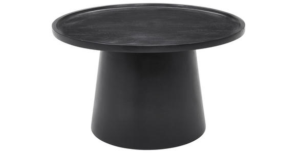 COUCHTISCH Akazie vollmassiv 66/66/38 cm rund Schwarz  - Schwarz, Design, Holz (66/66/38cm) - Carryhome