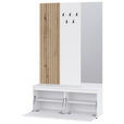 GARDEROBE  in 120/200/36,6 cm  - Eichefarben/Weiß, KONVENTIONELL, Holzwerkstoff (120/200/36,6cm) - Carryhome