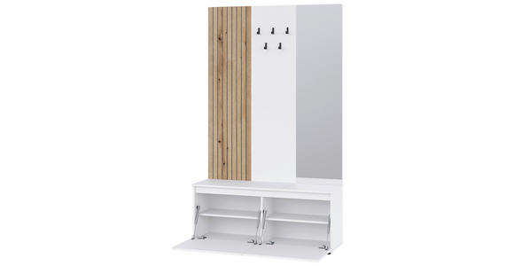 GARDEROBE  in 120/200/36,6 cm  - Eichefarben/Weiß, KONVENTIONELL, Holzwerkstoff (120/200/36,6cm) - Carryhome