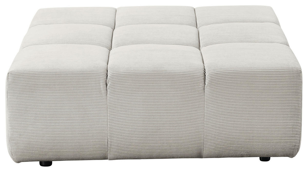 HOCKER in Textil Weiss  - Weiss/Schwarz, Design, Kunststoff/Textil (107/39/107cm) - Hom`in