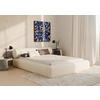 POLSTERBETT 180/200 cm,  in Beige, Lattenrost, Bettkasten,  - Beige/Schwarz, Design, Holz/Textil (180/200cm) - Chameo