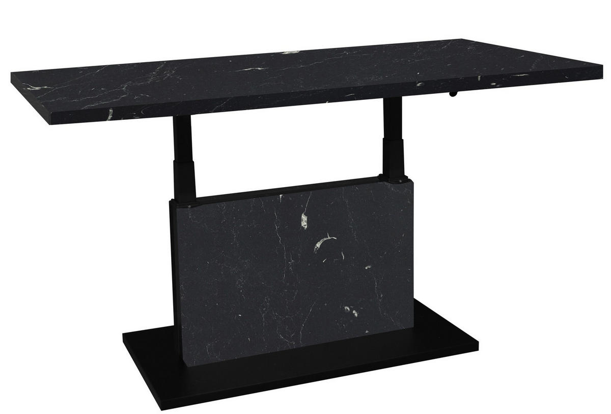 COUCHTISCH Lift rechteckig Schwarz  - Schwarz/Eiche Artisan, Design, Holzwerkstoff/Metall (120/55-69/70cm) - MID.YOU