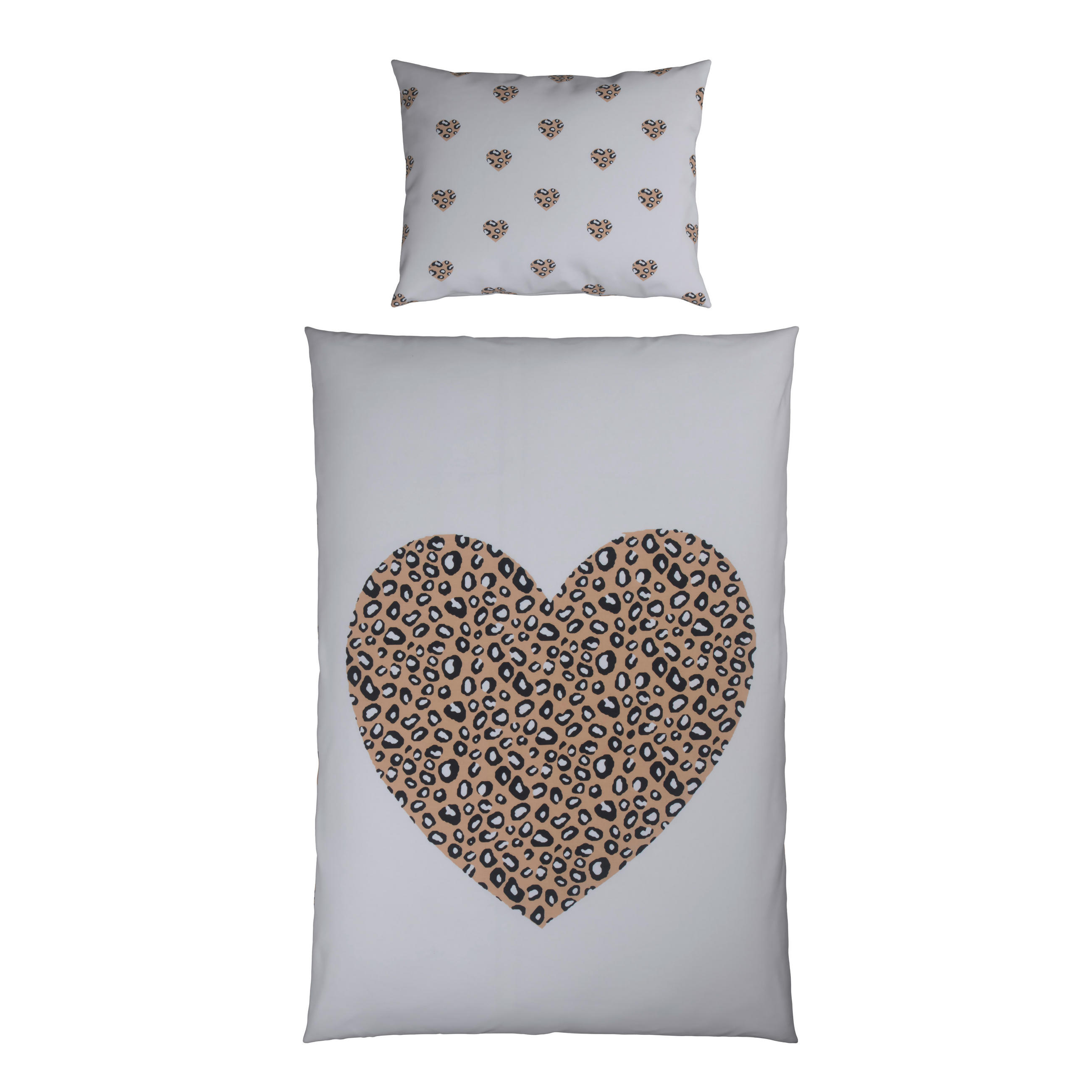 WENDEBETTWÄSCHE Webstoff 100/135 cm  - Braun/Weiß, Trend, Textil (100/135cm) - Patinio