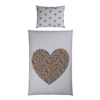 WENDEBETTWÄSCHE Webstoff 100/135 cm  - Braun/Weiß, Trend, Textil (100/135cm) - Patinio