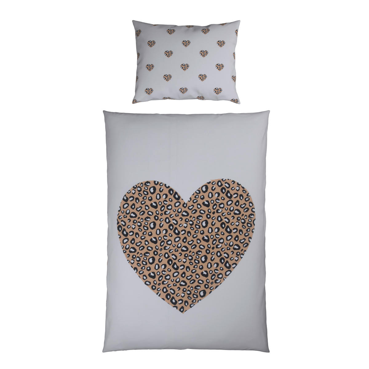 WENDEBETTWÄSCHE Webstoff 100/135 cm  - Braun/Weiß, Trend, Textil (100/135cm) - Patinio