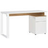 SCHREIBTISCH 140/61/74 cm  in Eichefarben, Weiß  - Eichefarben/Weiß, MODERN, Holzwerkstoff/Metall (140/61/74cm) - Germania