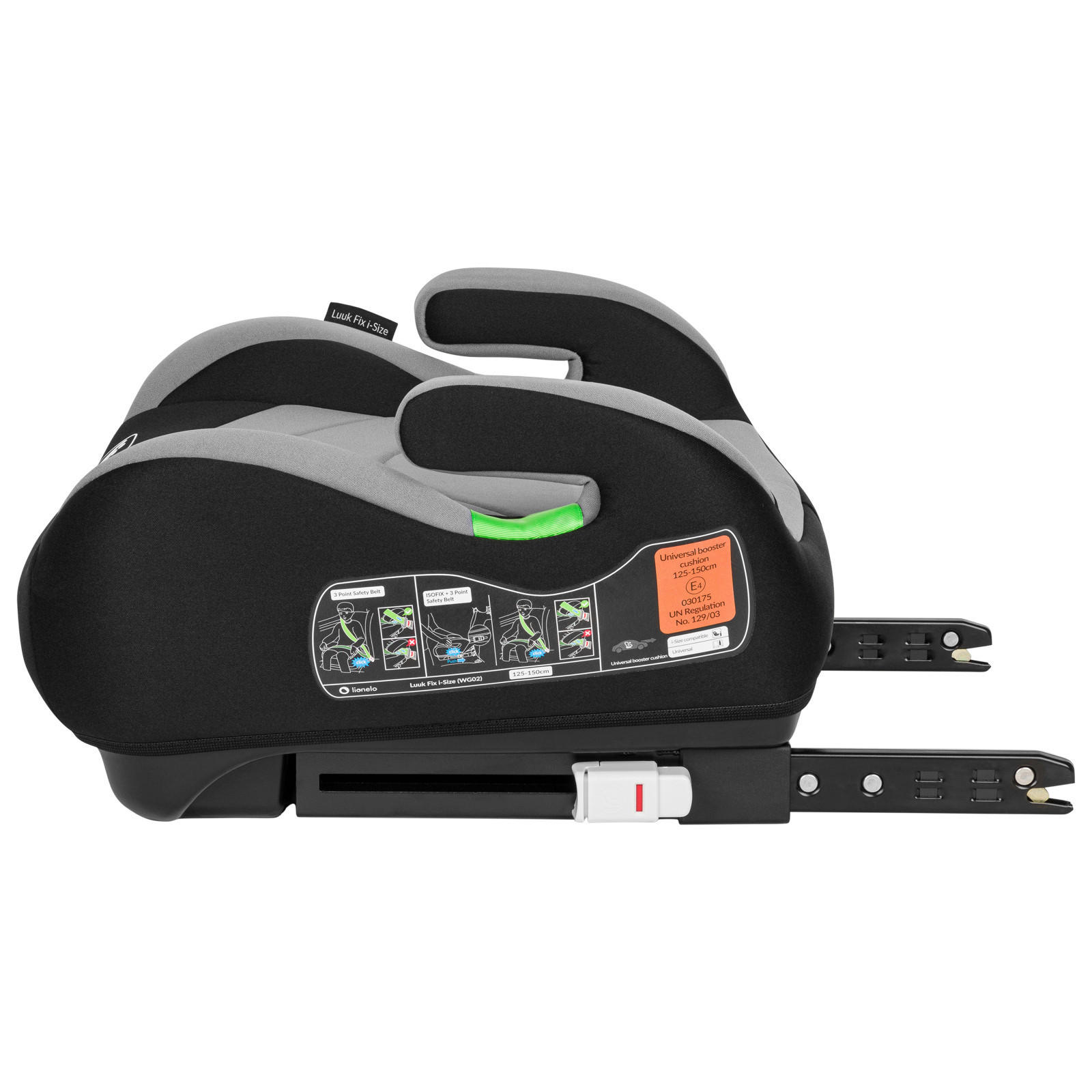 KINDERAUTOSITZ Luuk Fix i-Size   - Grau, Basics, Kunststoff (42cm) - Lionelo
