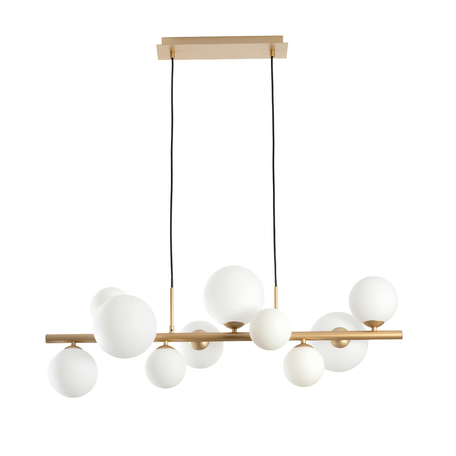 PENDELLEUCHTE PALOMA 86/33/150 cm  - Goldfarben, Design, Glas/Metall (86/33/150cm)