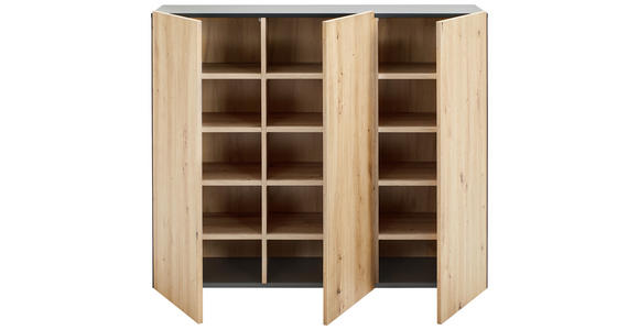 HÄNGESCHUHSCHRANK 120/100/34 cm  - Anthrazit/Eiche Artisan, Design, Holzwerkstoff (120/100/34cm) - Hom`in