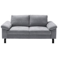 2-SITZER-SOFA in Velours Grau  - Schwarz/Grau, Design, Textil/Metall (186/86/97cm) - Pure Home Lifestyle
