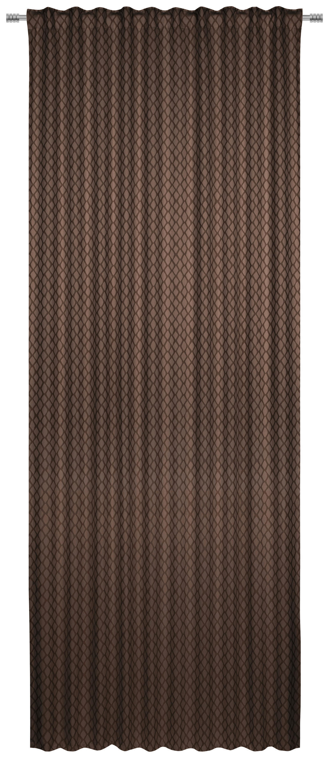 KÉSZFÜGGÖNY részben fényzáró  - barna, Konventionell, textil (140/245cm) - Dieter Knoll