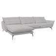 ECKSOFA  in Webstoff Beige  165/338 cm  - Beige/Schwarz, Design, Textil/Metall (165/338cm) - Hom`in