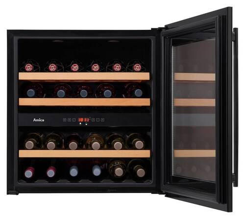 WEINKÜHLSCHRANK WK341212S  - Schwarz, Basics, Glas (59/59,5/60,8cm) - Amica