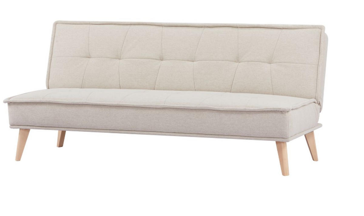 SCHLAFSOFA in Textil Beige  - Beige/Kieferfarben, Design, Holz/Textil (181/82/85cm) - MID.YOU