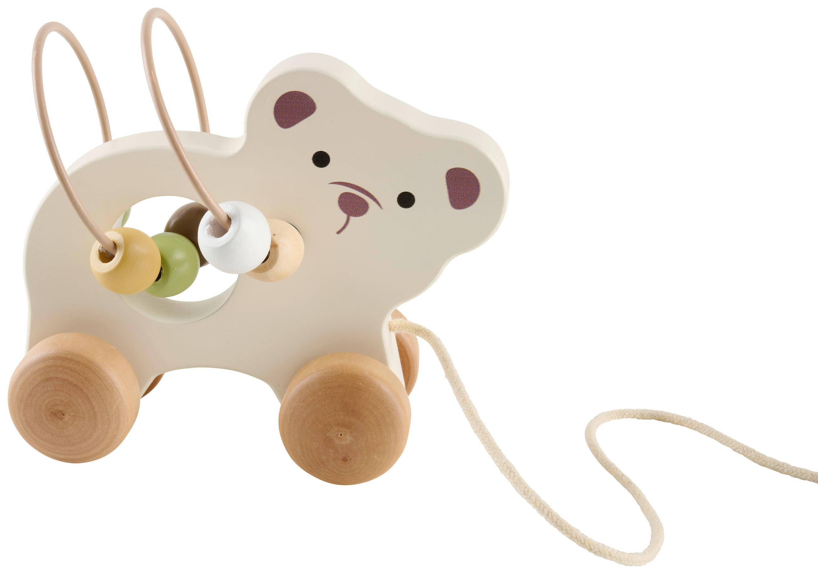 ŤAHACIA HRAČKA - hnedá/krémová, Basics, kov/drevo (14,8/10,2/15,8cm) - My Baby Lou