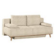 BOXSPRINGSOFA Carla  mit Stoffauswahl, Rücken echt Beige  - Beige, Design, Holz/Textil (203/97/107cm) - Dieter Knoll