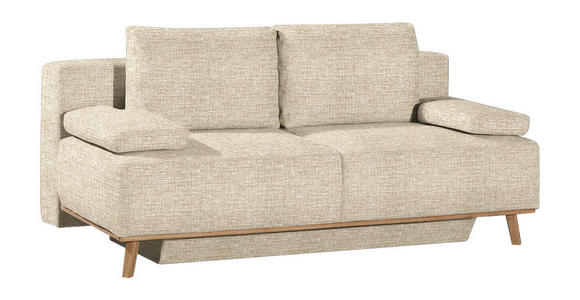 BOXSPRINGSOFA Carla  mit Stoffauswahl, Rücken echt Beige  - Beige, Design, Holz/Textil (203/97/107cm) - Dieter Knoll