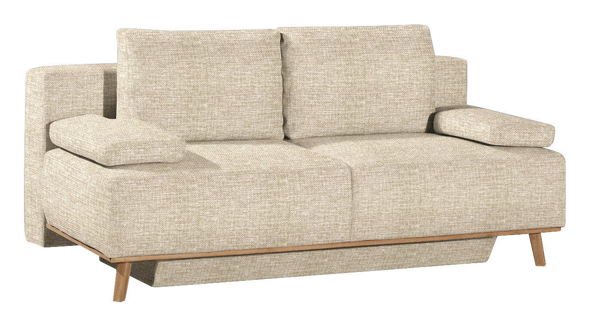 BOXSPRINGSOFA Beige  - Beige, Design, Holz/Textil (203/97/107cm) - Dieter Knoll