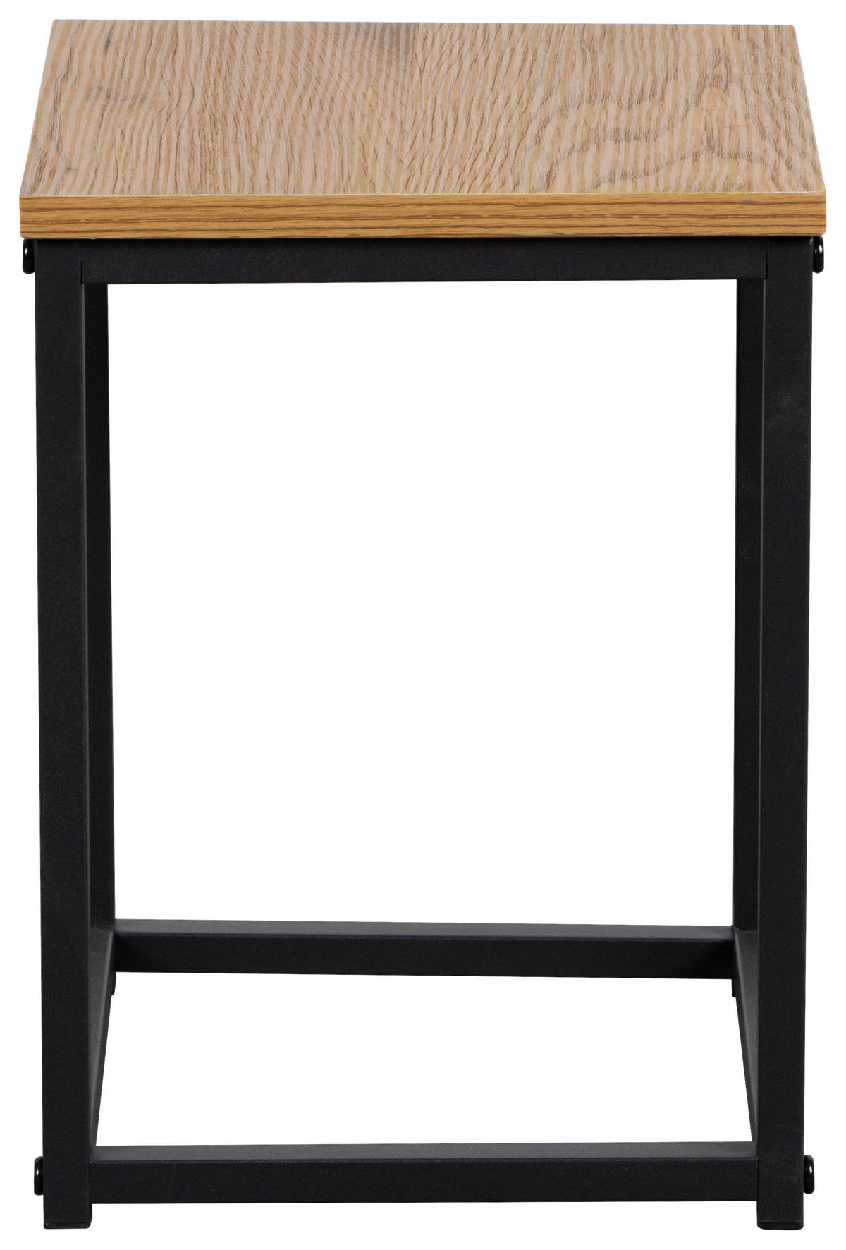 BLUMENTISCHSET Metall, Holzwerkstoff  - Eichefarben/Schwarz, Design, Holzwerkstoff/Metall (30/26/22/90/60/30/30/26/22cm) - MID.YOU