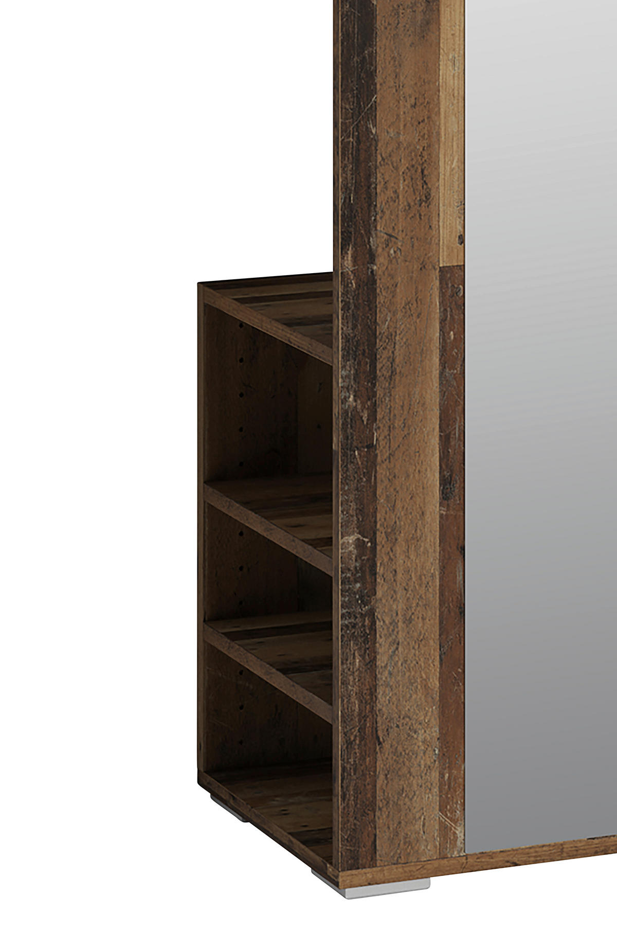 GARDEROBE 3-teilig  in 40/184/35 cm  - Alteiche/Anthrazit, Design, Holzwerkstoff (40/184/35cm) - MID.YOU