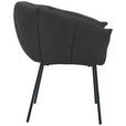 ARMLEHNSTUHL  Stoffauswahl Struktur  Schwarz  - Schwarz, Design, Textil/Metall (66/78/72cm) - Carryhome