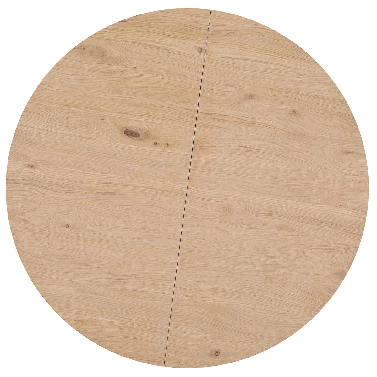 ESSTISCH 120-160/120/77 cm Echtholz  Holz ausziehbar rund Schwarz, Eichefarben  - Eichefarben/Schwarz, KONVENTIONELL, Holz/Metall (120-160/120/77cm) - Milino