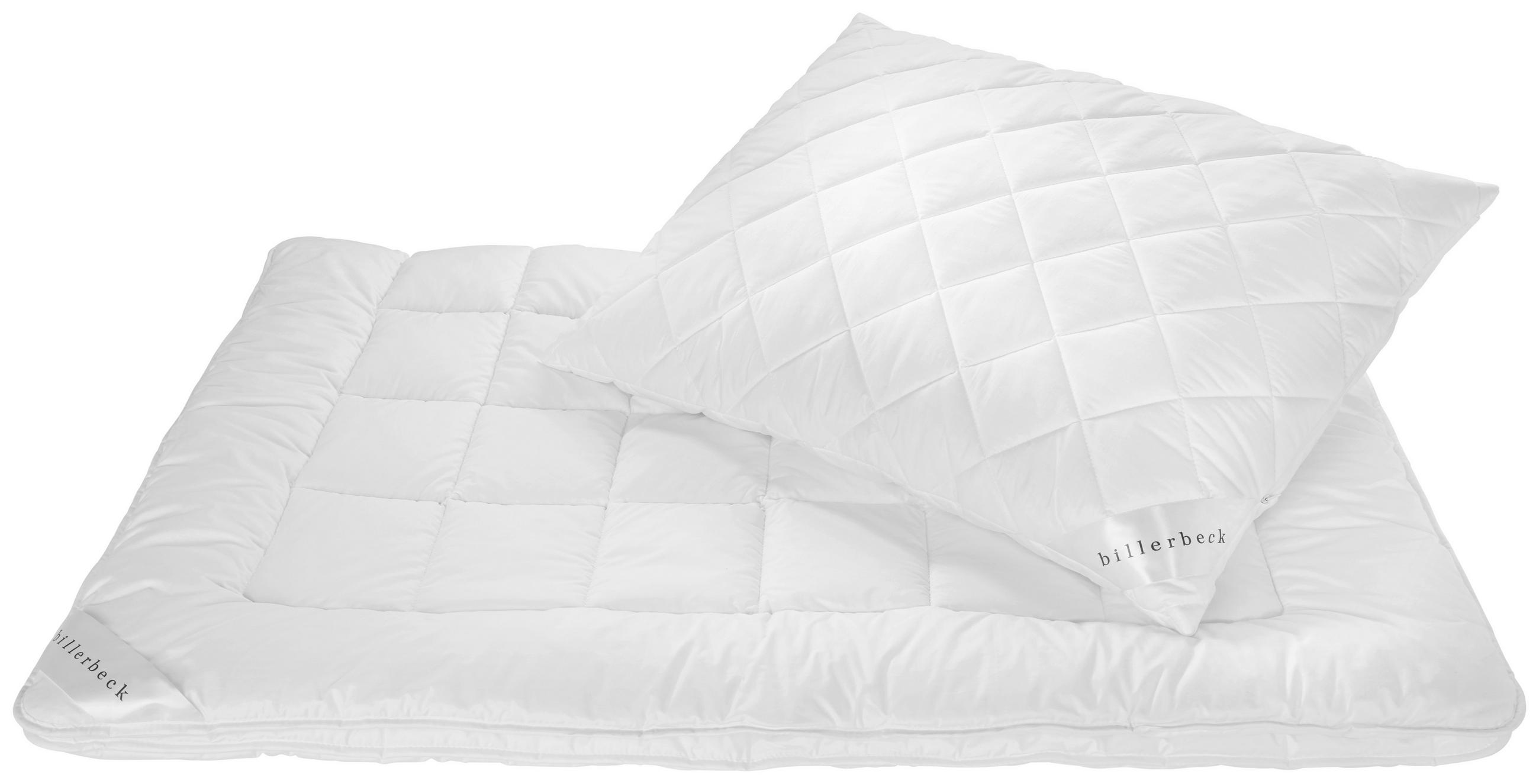 SOUPRAVA PŘIKRÝVKY A POLŠTÁŘE, polyester, 70x90/135x200 cm - bílá, Basics, textil (70x90/135x200cm) - Billerbeck