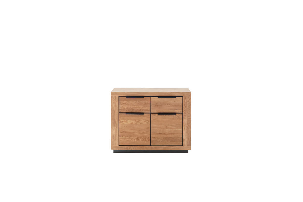 KOMMODE  in 102/80/40 cm  - Wildeiche/Schwarz, Design, Holz/Holzwerkstoff (102/80/40cm) - MID.YOU