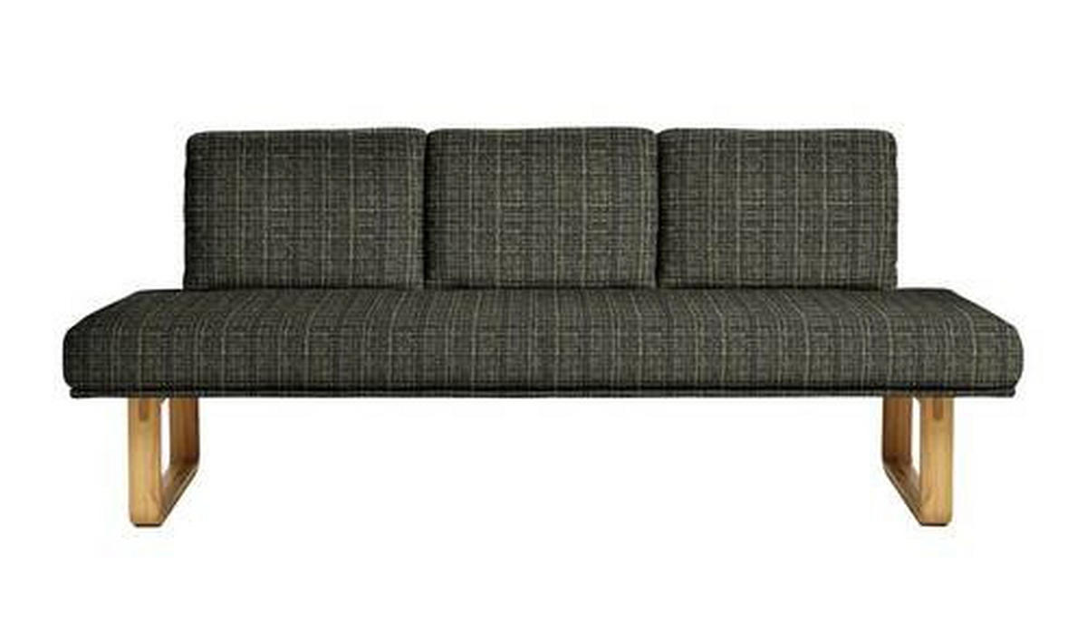 SITZBANK 224/92/78 cm  in Grün, Eichefarben  - Eichefarben/Grün, Design, Holz/Textil (224/92/78cm) - Dieter Knoll