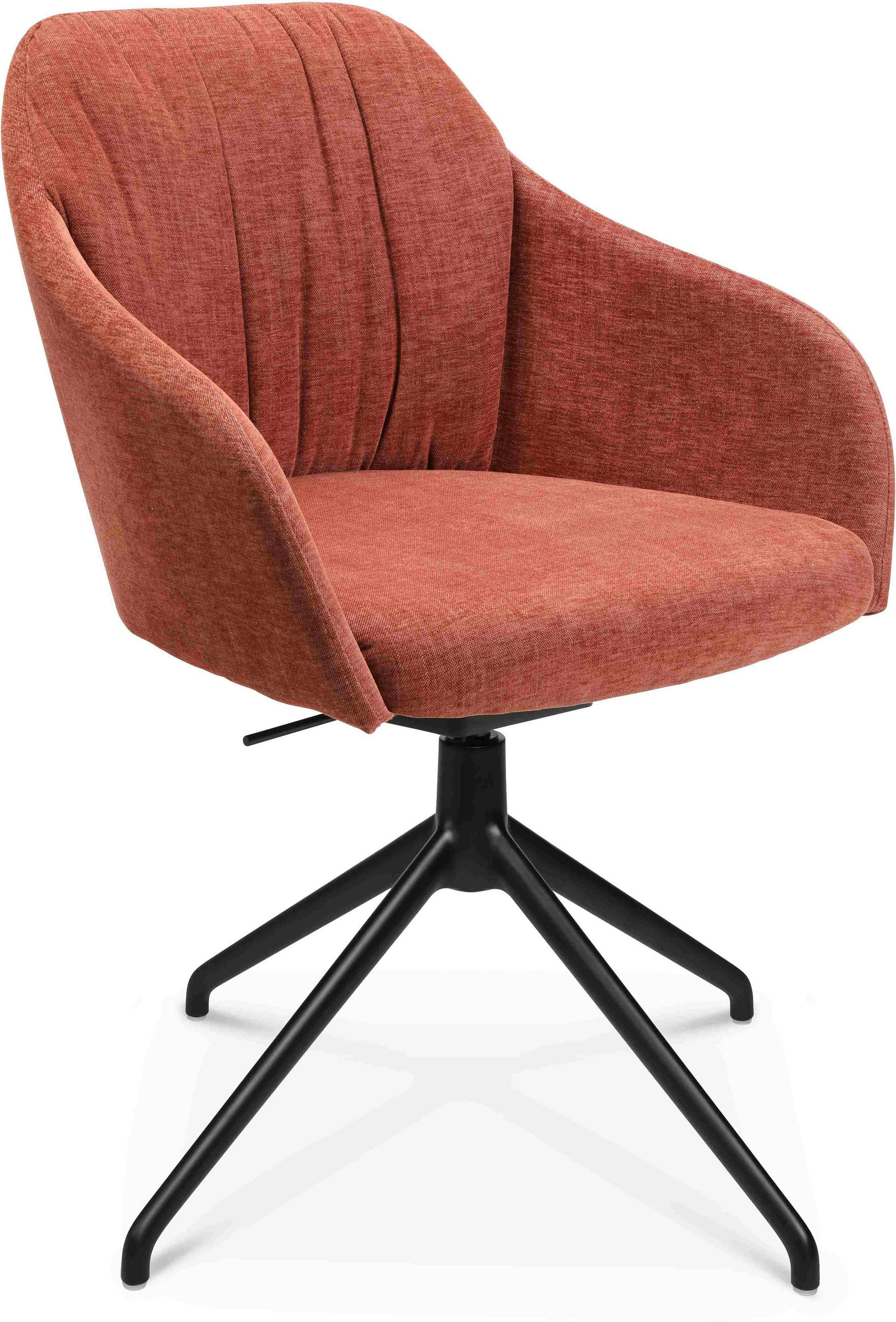 ARMLEHNSTUHL  in Aluminium Velours  - Rot/Schwarz, Design, Textil/Metall (58/81,5-84,5/60cm) - Johann Jakob