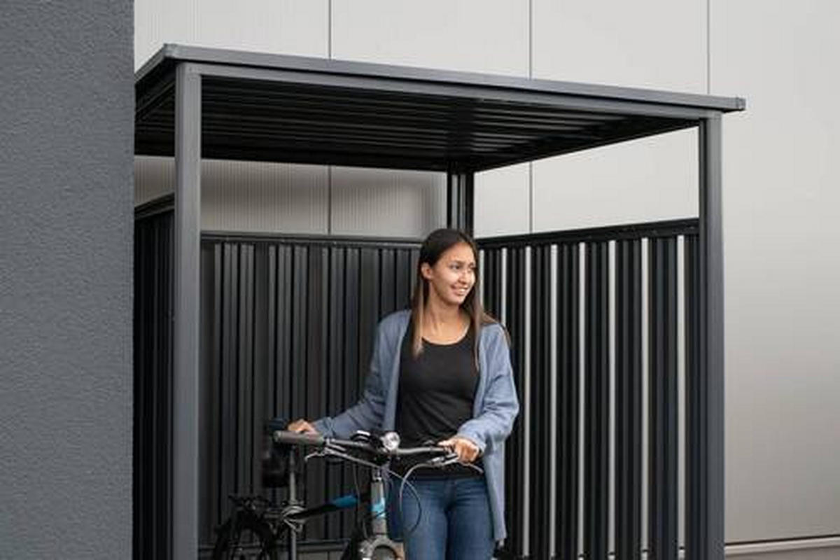 FAHRRADGARAGE - Anthrazit, Basics, Metall (180/210/200cm)