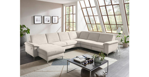 WOHNLANDSCHAFT in Chenille Naturfarben - Alufarben/Naturfarben, Design, Textil/Metall (170/333/265cm) - Dieter Knoll