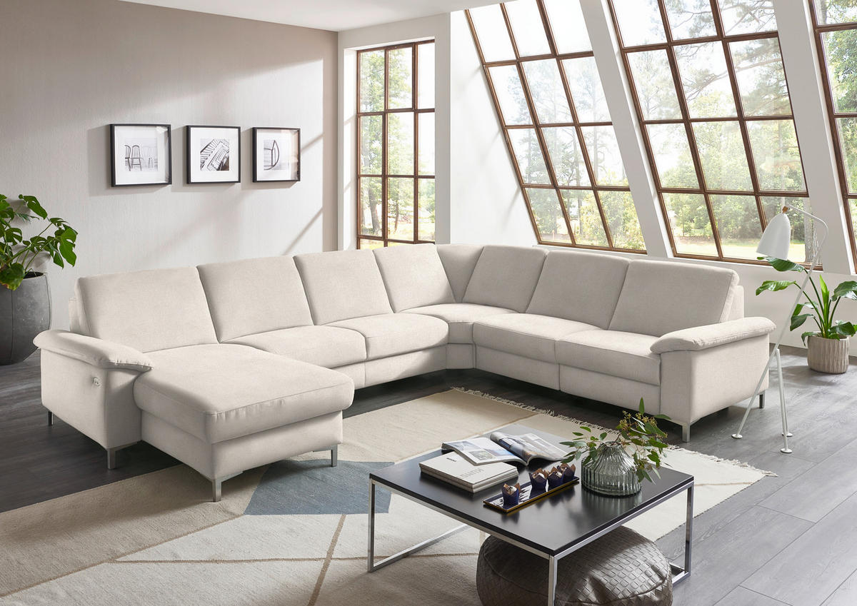 WOHNLANDSCHAFT in Chenille Naturfarben  - Alufarben/Naturfarben, Design, Textil/Metall (170/333/265cm) - Dieter Knoll