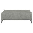 HOCKER in Textil Graubraun  - Graubraun/Schwarz, MODERN, Textil/Metall (130/44/85cm) - Carryhome
