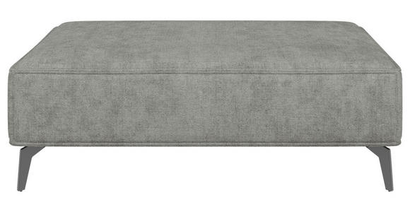 HOCKER in Textil Graubraun  - Graubraun/Schwarz, MODERN, Textil/Metall (130/44/85cm) - Carryhome