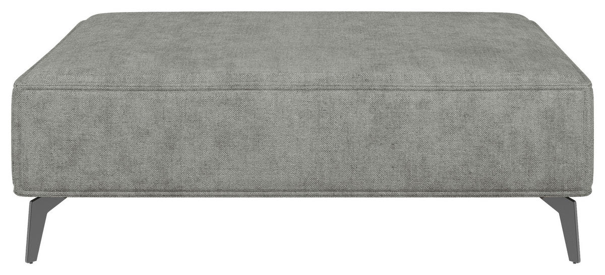 HOCKER in Textil Graubraun  - Graubraun/Schwarz, MODERN, Textil/Metall (130/44/85cm) - Carryhome