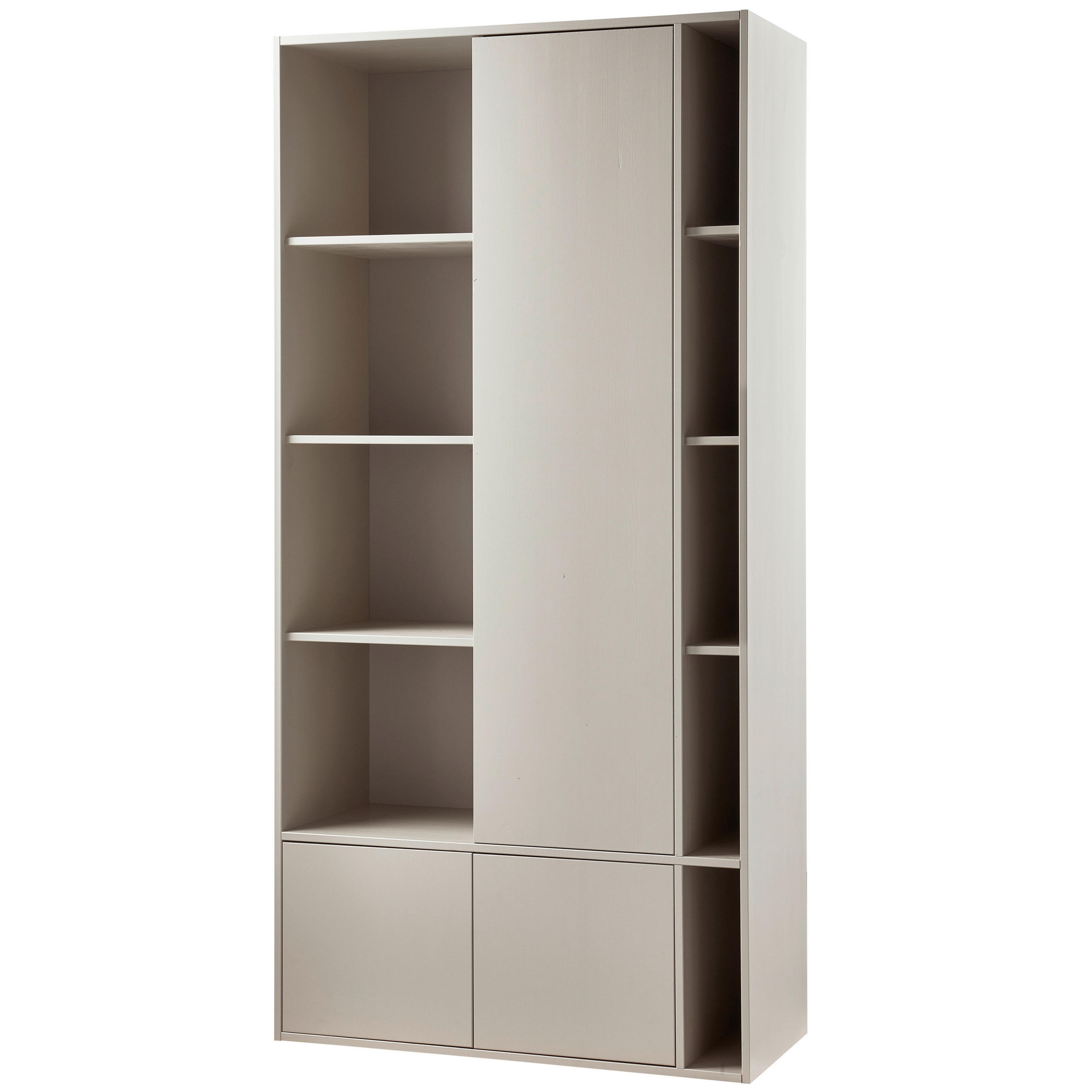 MEHRZWECKSCHRANK 108/218/44 cm  in Grau  - Grau, Design, Holz (108/218/44cm) - Livetastic