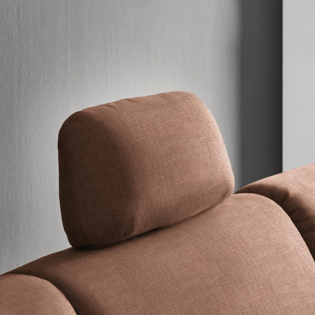 ECKSOFA in Chenille Braun  227/208 cm  - Alufarben/Braun, KONVENTIONELL, Textil/Metall (227/208cm) - Sedda