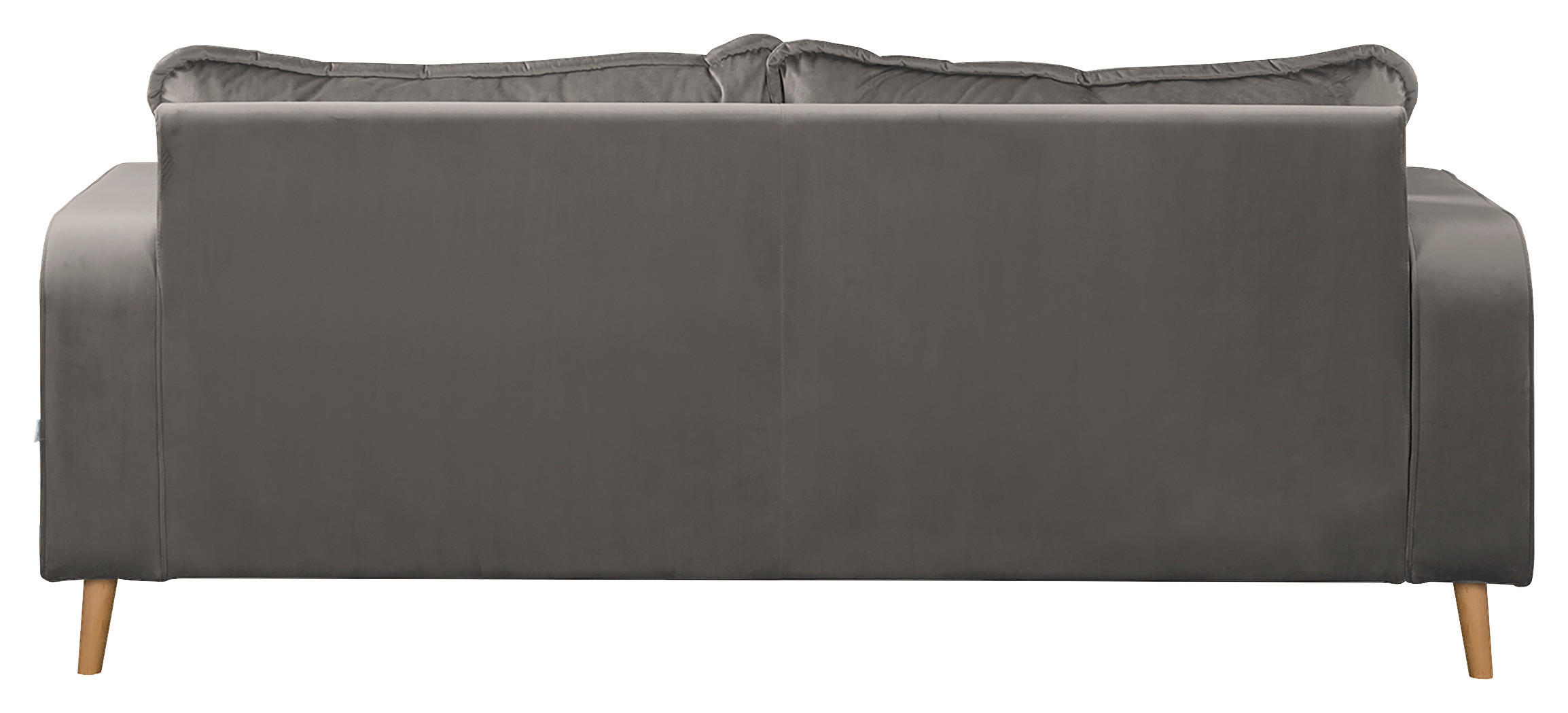 3-SITZER-SOFA in Mikrofaser Grau - Wengefarben/Grau, Design, Holz/Textil (193/86/87cm) - Livetastic