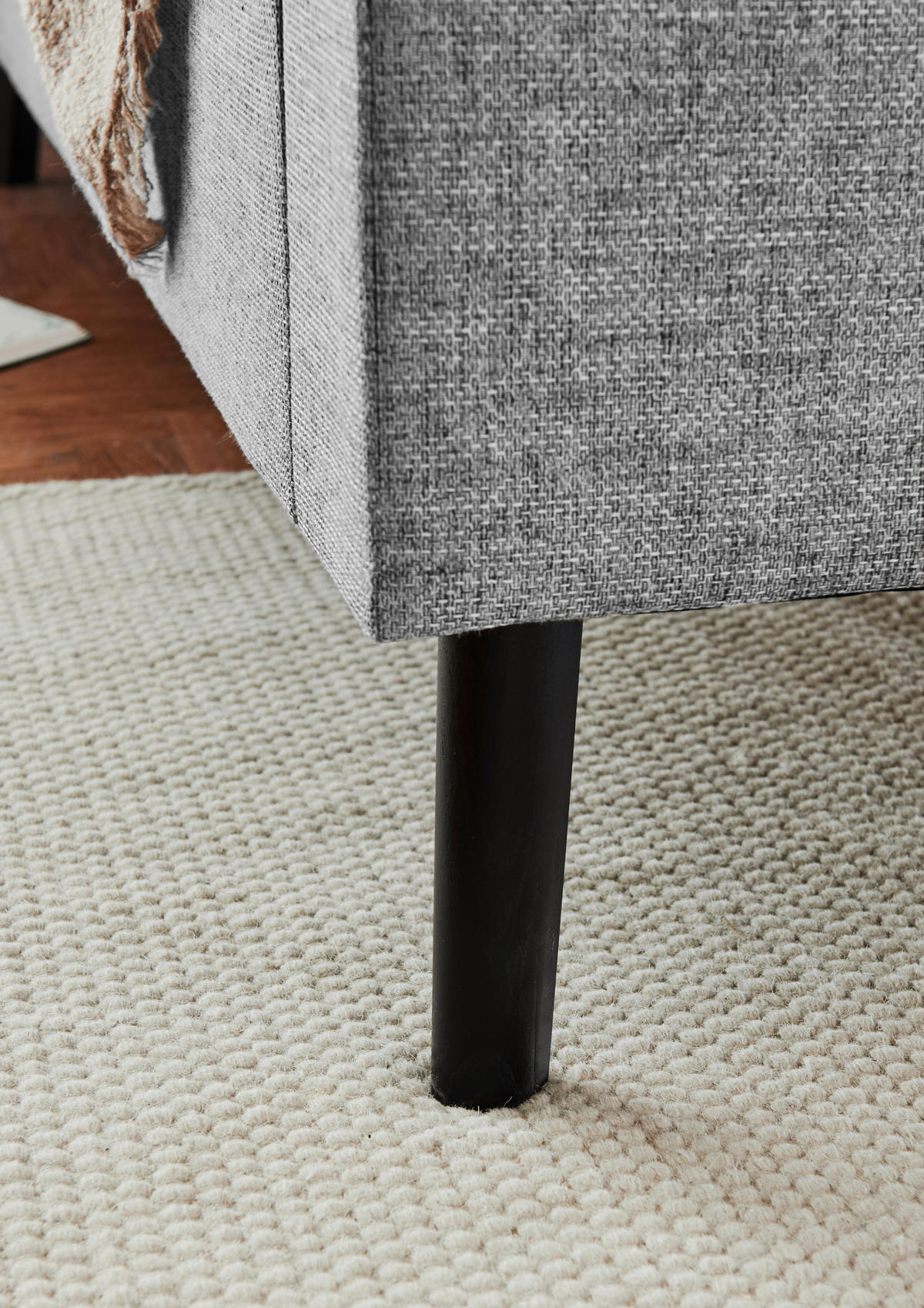POLSTERBETT 140/200 cm  in Grau  - Schwarz/Grau, Basics, Holz/Textil (140/200cm) - Boxxx