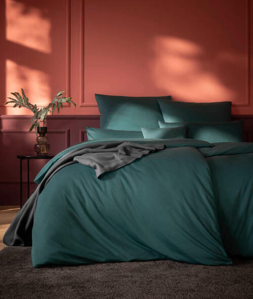 BETTWÄSCHE Atelier Interlock-Jersey 155/200 cm - Petrol, Design, Textil (155/200cm) - Estella