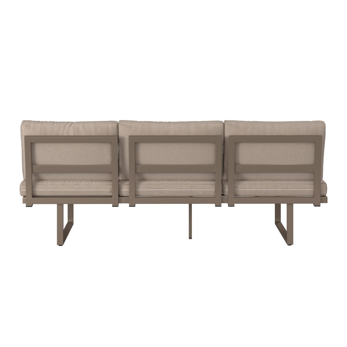 DINING-LOUNGESET Aluminium  - Beige/Hellgrau, MODERN, Glas/Textil - Ambia Garden