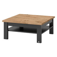 COUCHTISCH 90/90/40 cm rechteckig Graphitfarben, Eiche Artisan  - Graphitfarben/Eiche Artisan, Design, Holzwerkstoff (90/90/40cm) - SetOne by Musterring