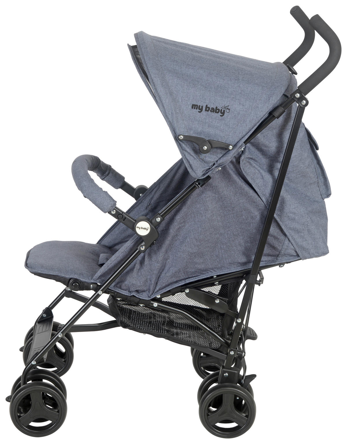 ŠPORTNI VOZIČEK MADRID  Madrid  siva, črna  - črna/siva, Konvencionalno, kovina/umetna masa (61/48/104cm) - My Baby Lou