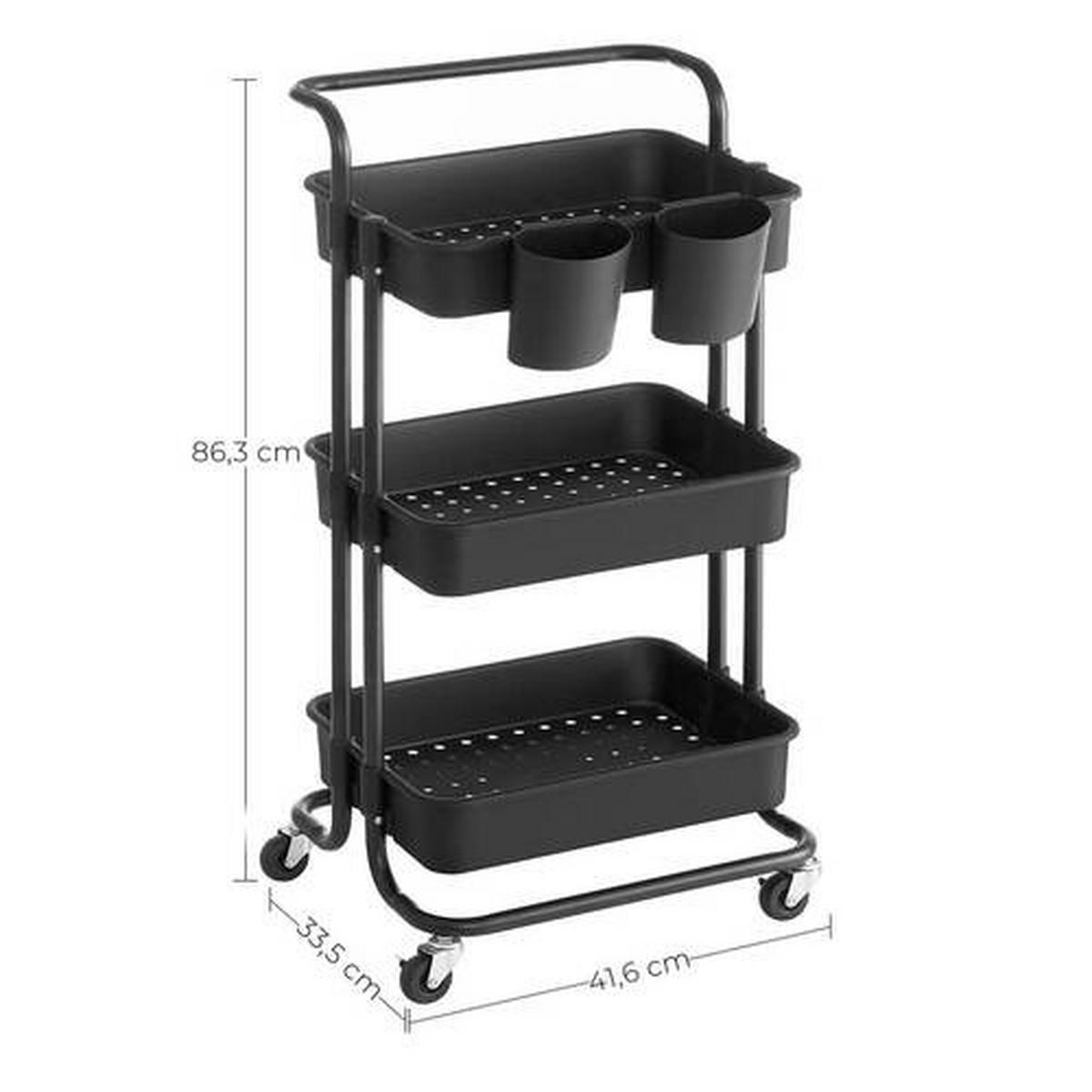 ALLZWECKWAGEN Schwarz  - Schwarz, Basics, Metall (41,6/33,5/86,3cm) - Boxxx