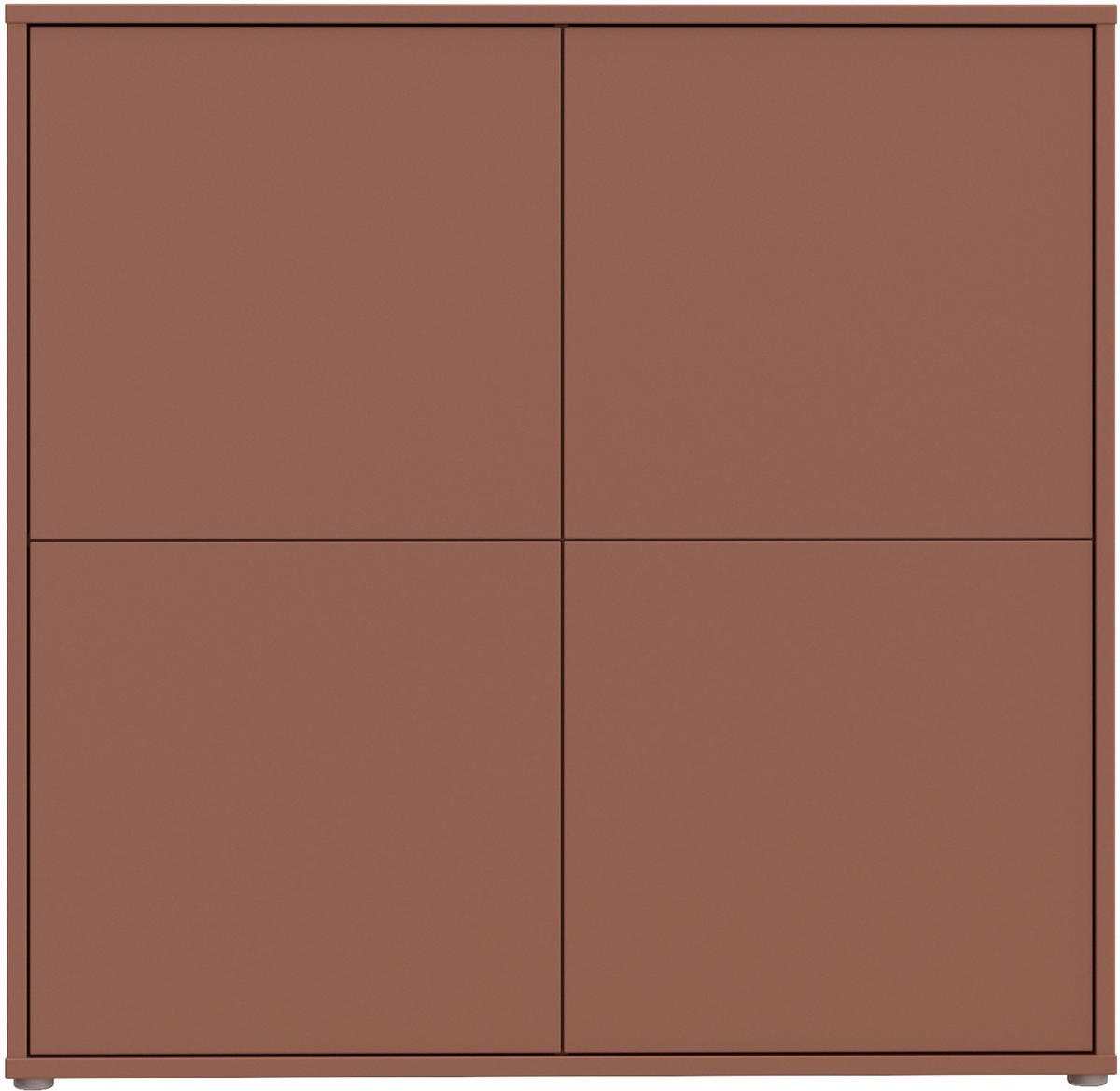 HIGHBOARD  124,5/121,5/34,9 cm  - Terracotta/Grau, MODERN, Holzwerkstoff/Kunststoff (124,5/121,5/34,9cm) - Carryhome