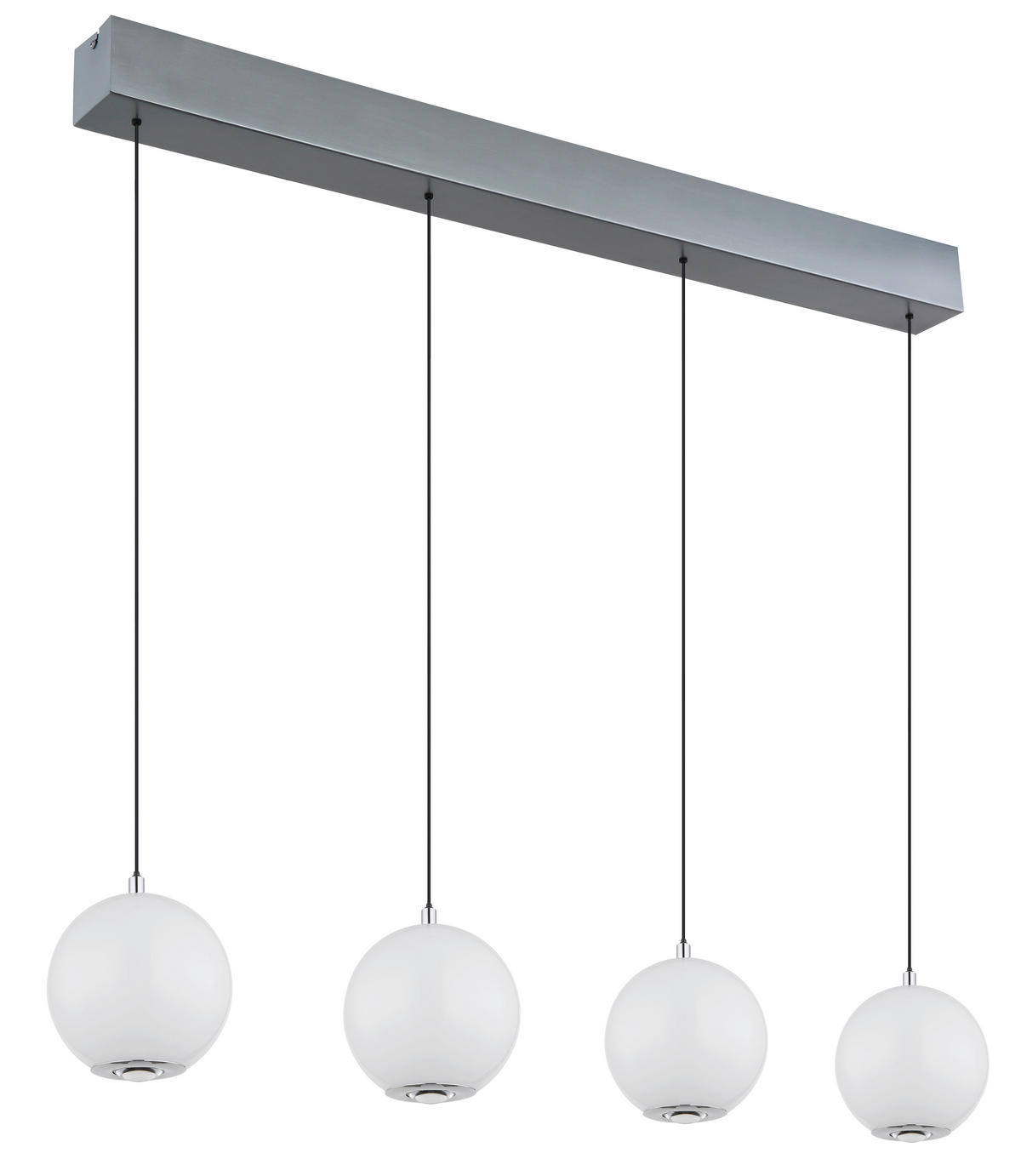 VISEČA LED-SVETILKA  SIMMONS //3000, 4000, 6000 K/230 V/ - barve kroma/siva, Konvencionalno, kovina/umetna masa (99/15/150cm) - Globo