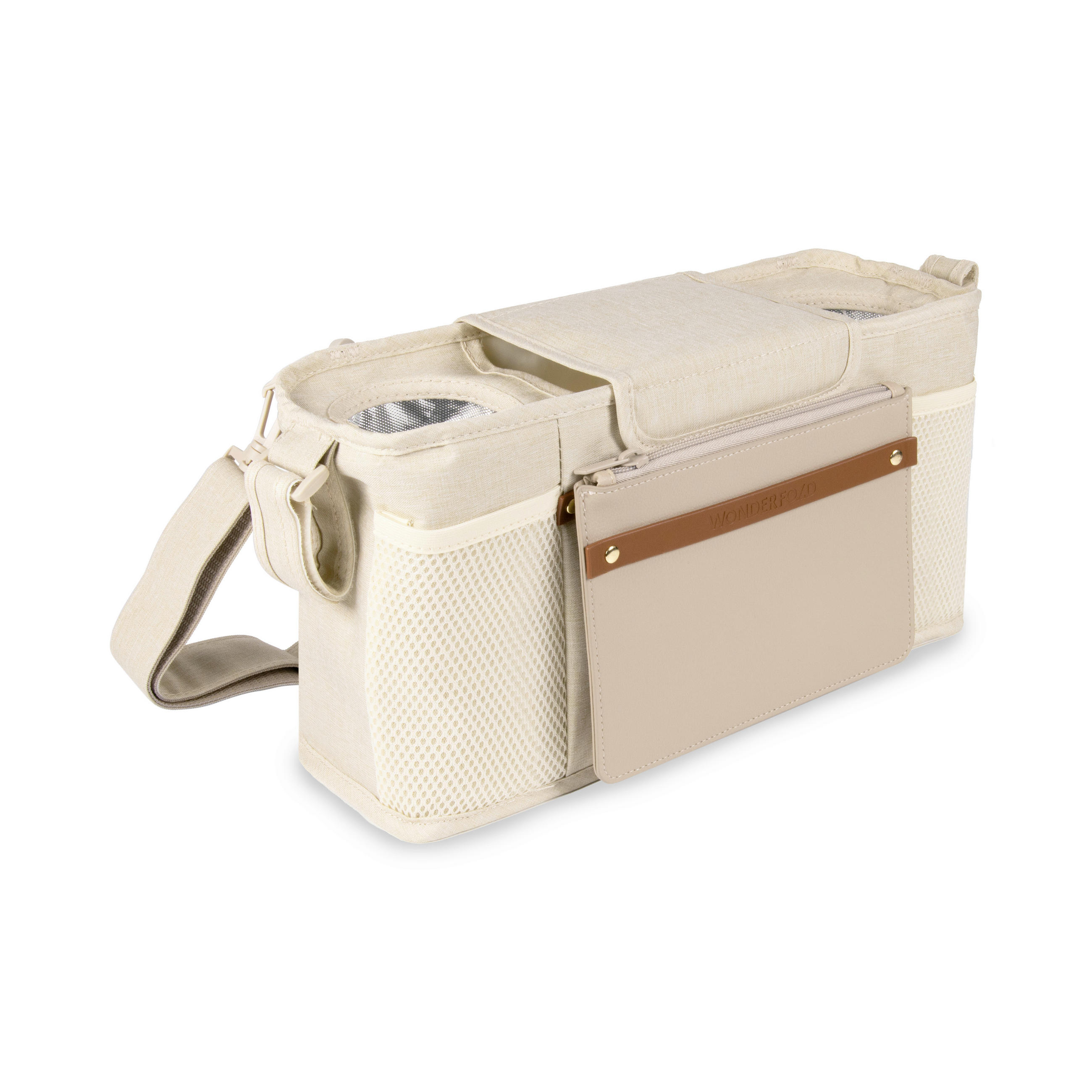 BUGGY-ORGANIZER Parent Console  - Beige, Basics, Textil (38,1/12,44/19,3cm) - WONDERFOLD