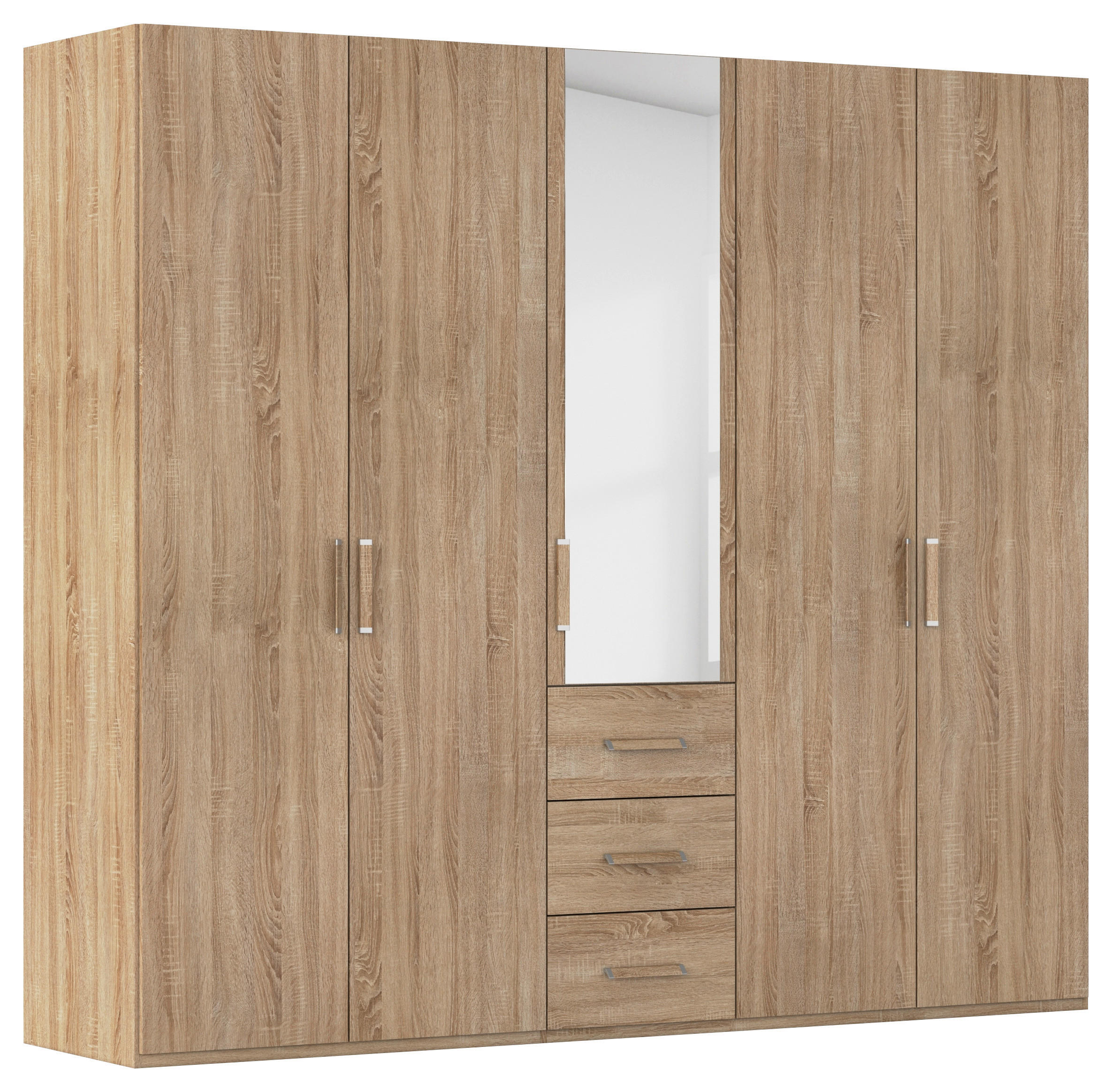 DREHTÜRENSCHRANK 251/223/60 cm 5-türig Sonoma Eiche  - Sonoma Eiche, Design, Glas/Holzwerkstoff (251/223/60cm) - Novel